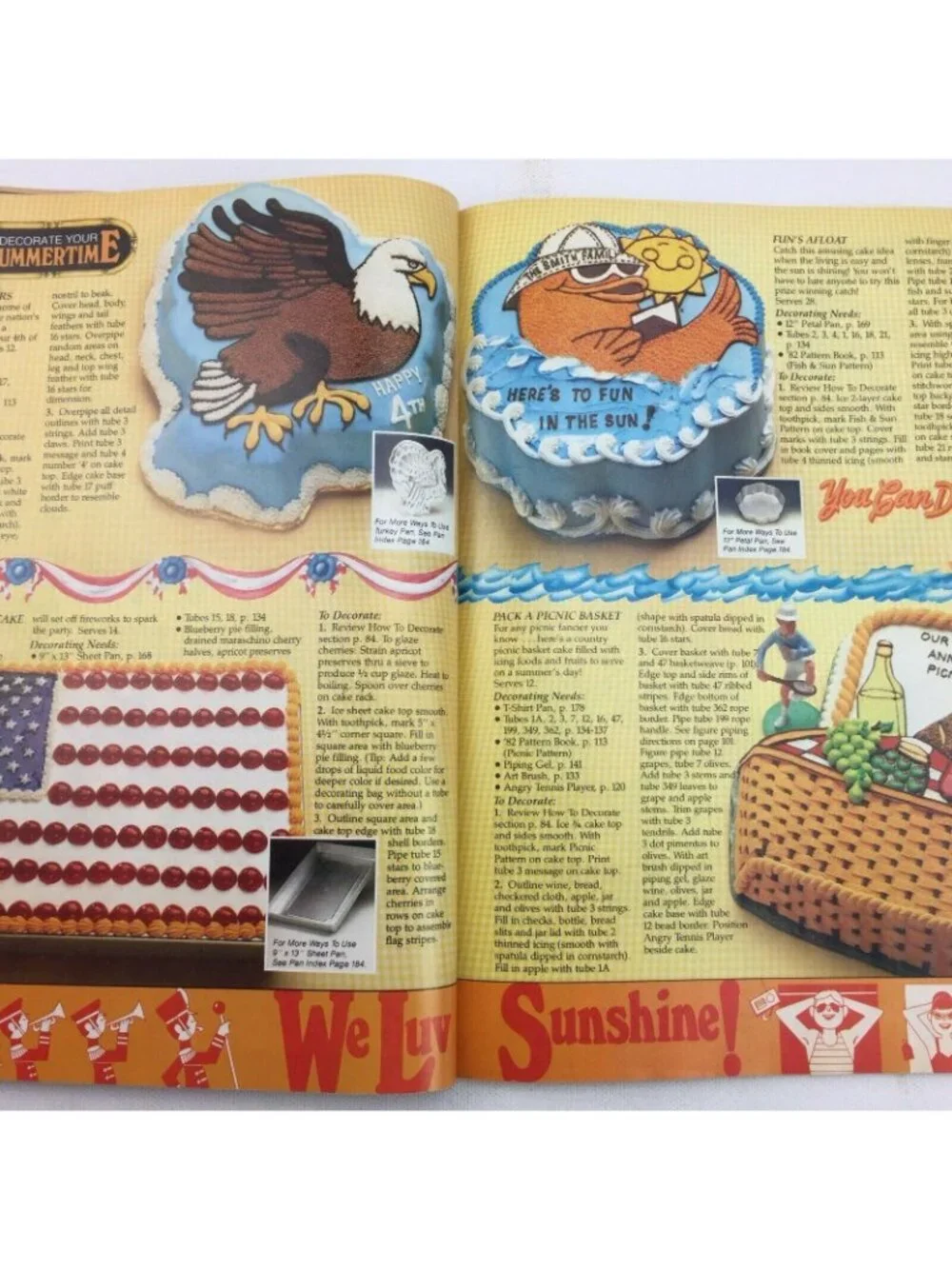 Vintage Wilton Cake Decorating Yearbook 1982 Patterns Designs Baking Book